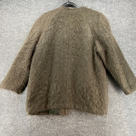 Vintage Alexon Jacket Womens M Mohair Fuzzy Open Front Old Money Quiet Luxury - Picture 3 of 11
